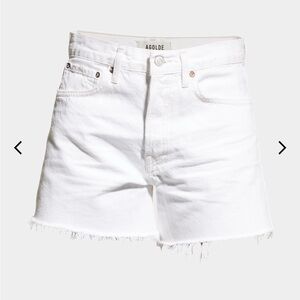 AGOLDE White Denim Shorts